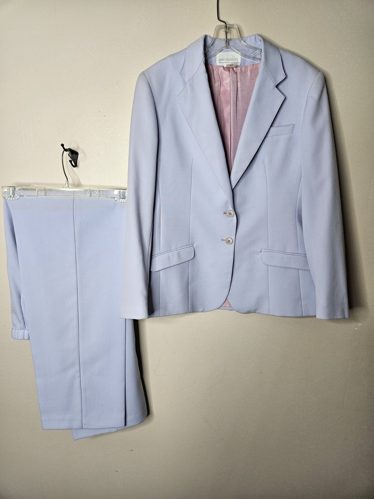 Vintage 70s Perceptions Pastel Light Lavendar Business Suit Soft Girl