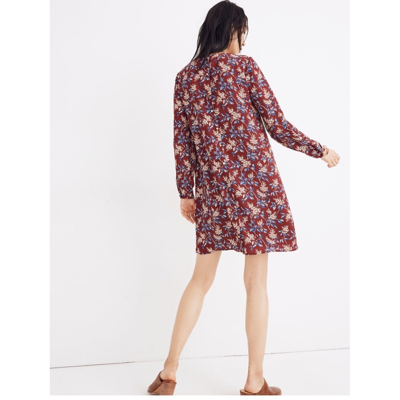 Madewell Button-Back Dress in Antique Flora