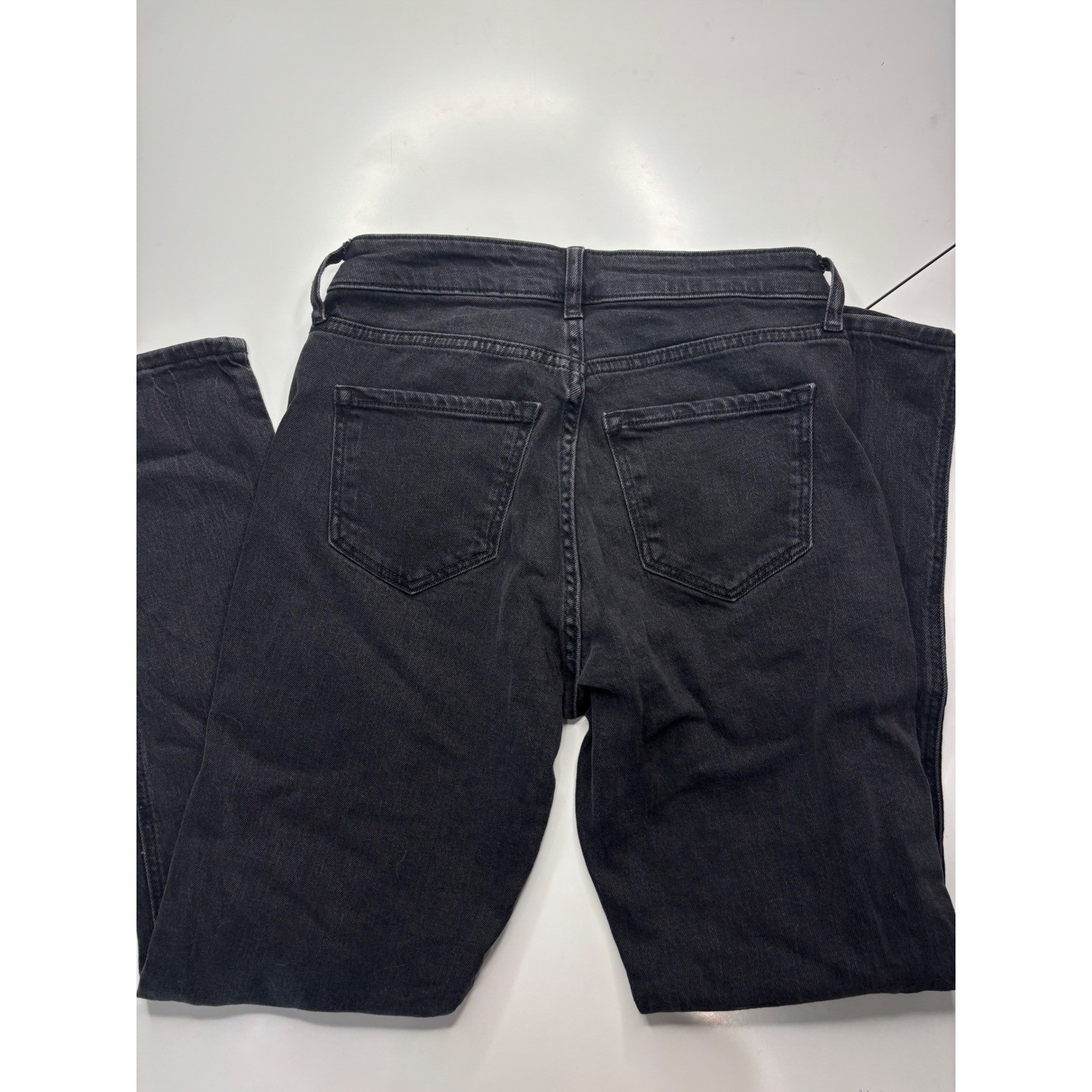 Old Navy Womens High-Rise Vintage Slim Jeans Washed Black Size 0 Denim Pants