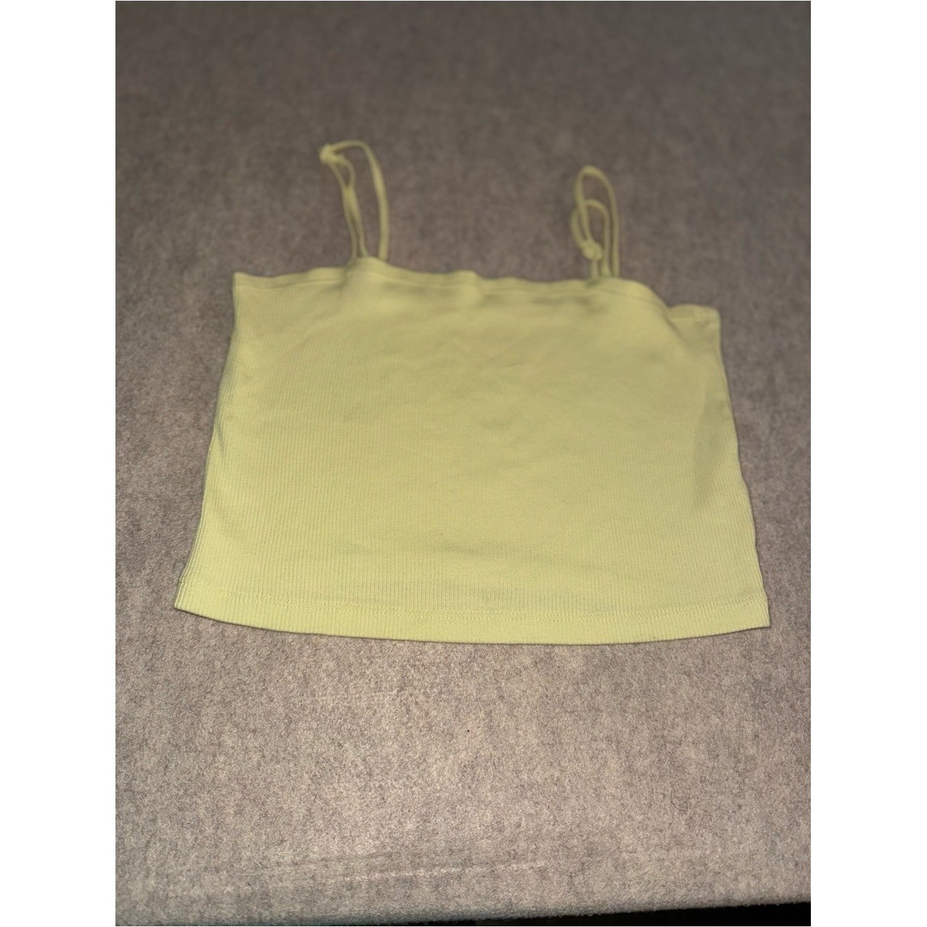 aerie Ribbed Spaghetti Strap Camisole – Pale Yellow