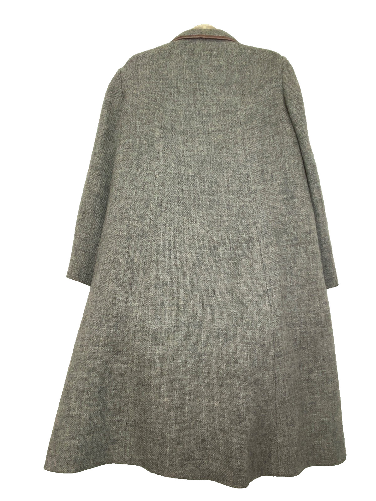 Vintage 1960s gray wool pea coat long swing jacket S M 1950s CANBY AS-iS