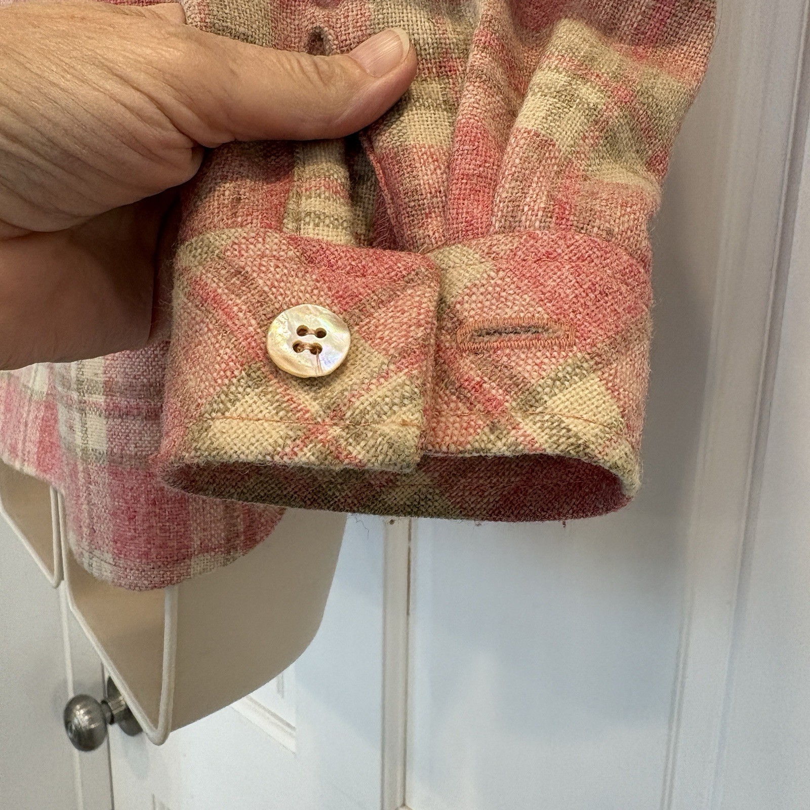 Plaid Suit Jacket Pants Pink WOOL Sz 10 and Sz 8 Vintage Retro 70&rsquo;s The Villager