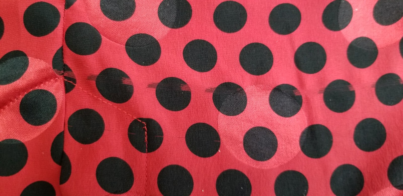 Vintage 1980&rsquo;s Emanuel Ungaro Red Black Polka Dot Silk Dress – Size S/M
