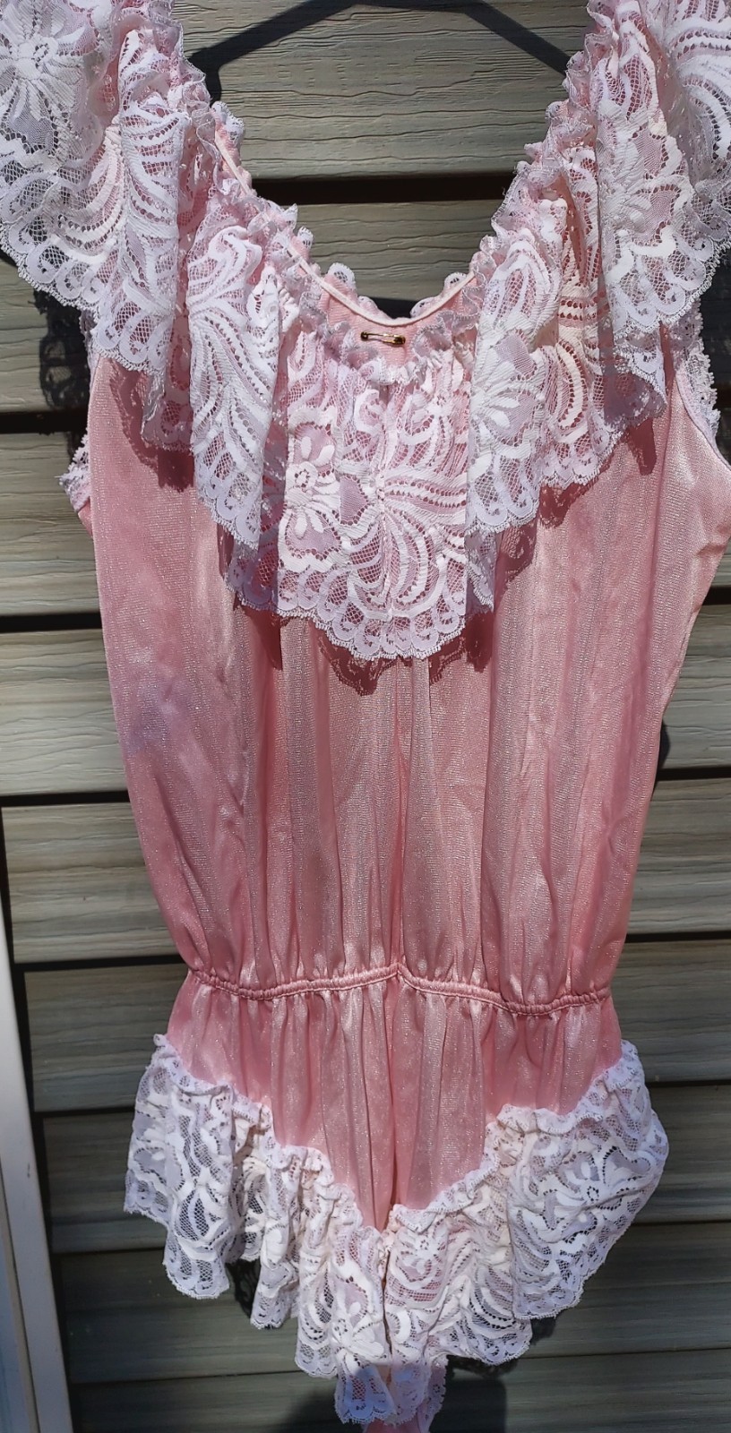 Vtg Lingerie Lady Cameo of Dallas Large, Ltd. Pink Great Condition, 38&Prime; chest