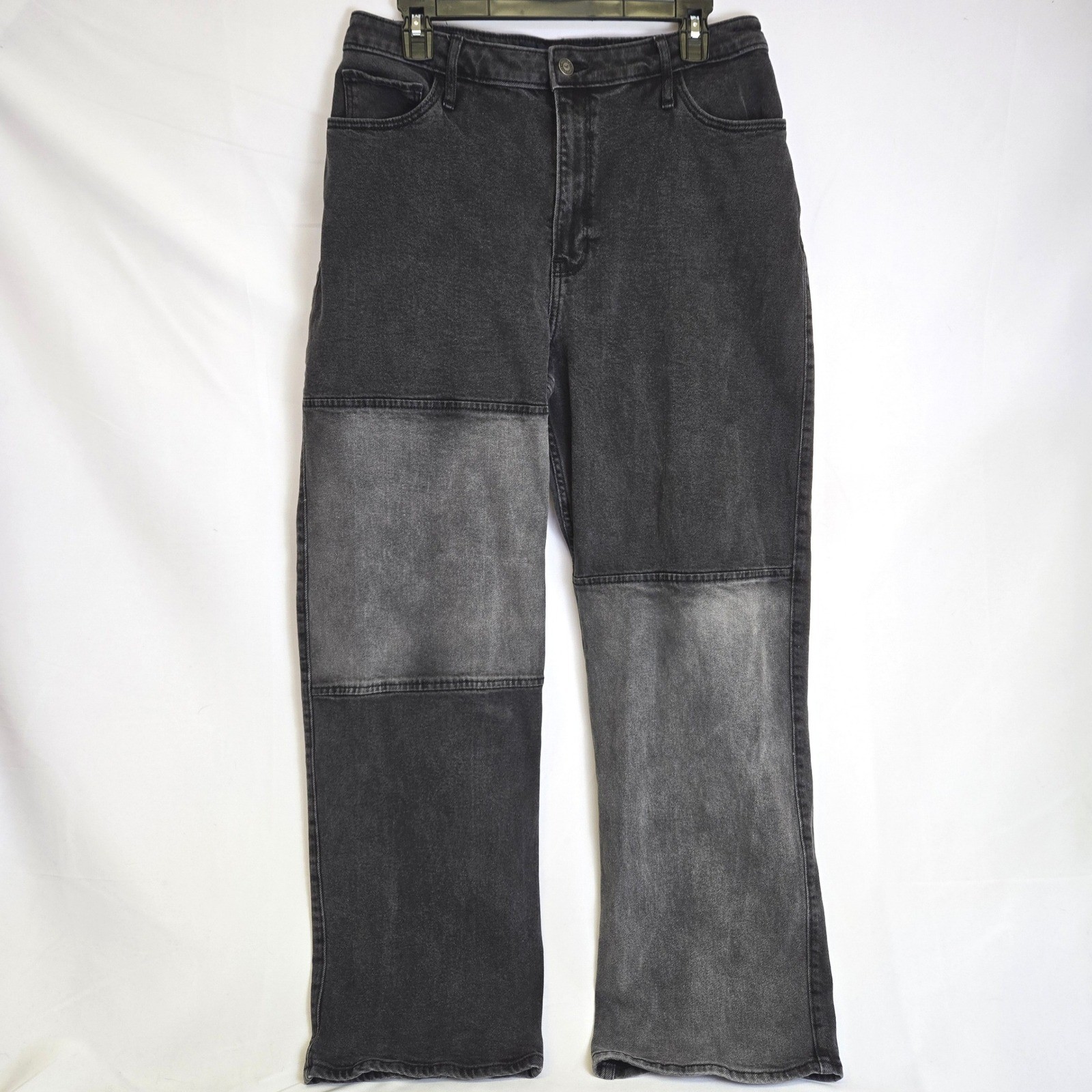 Hollister Ultra High Rise Dad Jean, Vintage Stretch, Black Gray, Juniors 13R 31&Prime;