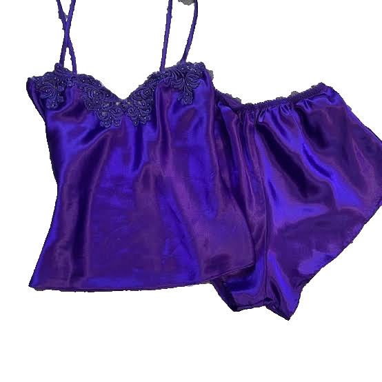 RARE 80&rsquo;s Victoria Secret Gold Label S + GIVVY – PURPLE/SATIN/SEXY/LACE/BEADS