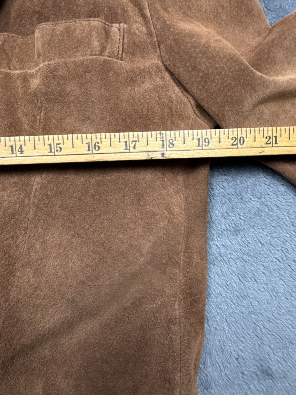 Vintage Wilsons Brown Suede Leather Jacket Button Men Size 38 Chest – Small