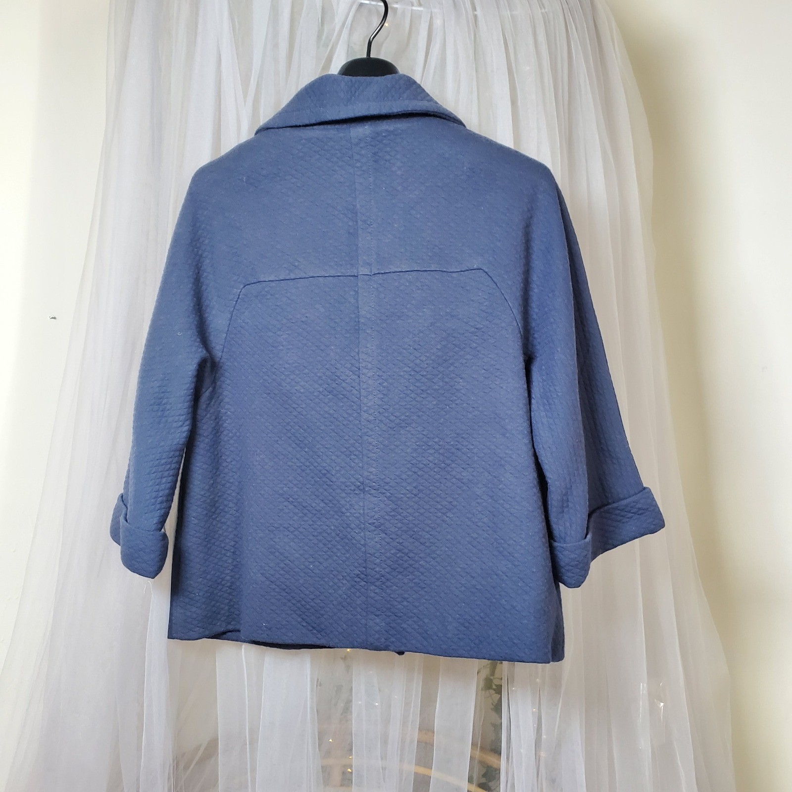 Vtg Twee Juicy Couture Nautical Jacket Double Breasted Quilted Size M Navy Vaca