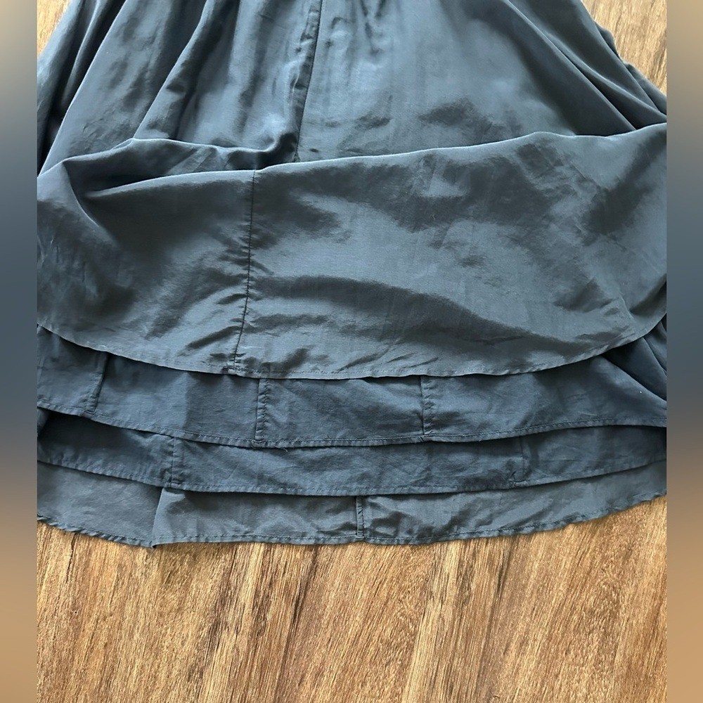 Bird & Knoll Meadow Cotton/Silk Mini Dress in Inky Blue. NWT. Size L