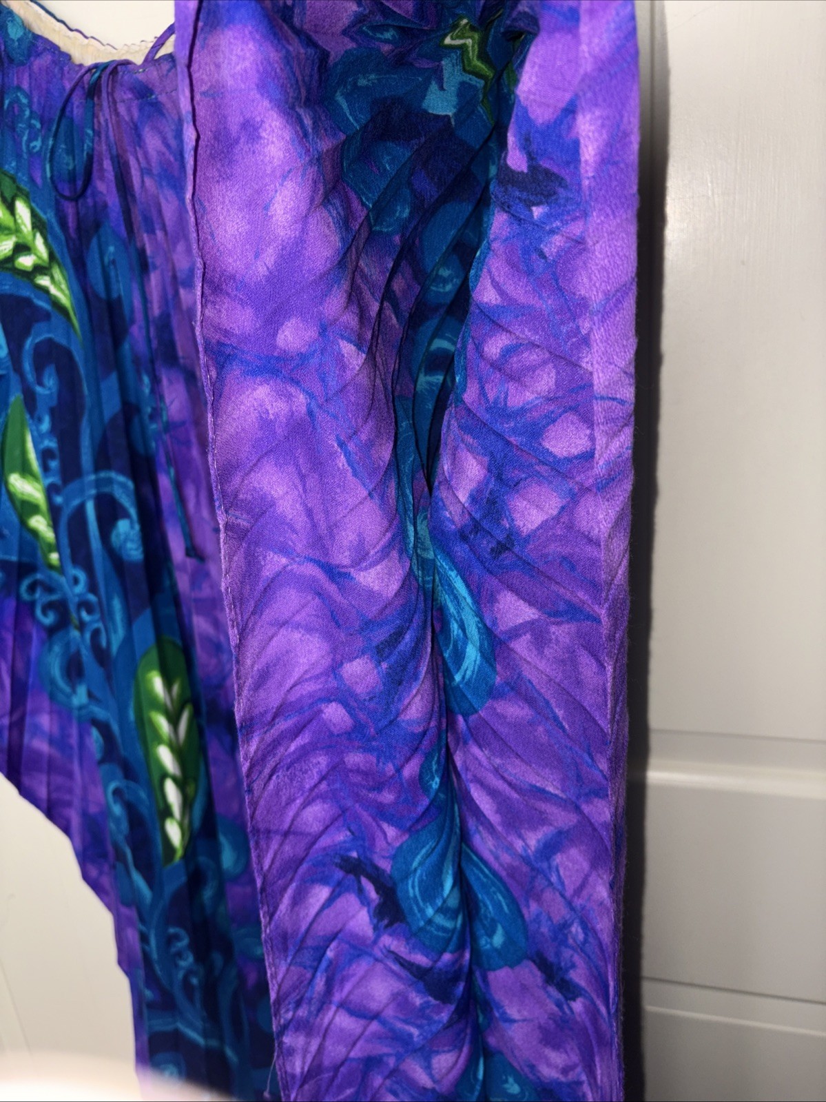 Kamehameha Women Dress Vtg 60s Floral Hawaiian Muumuu Made In Hawaii purple OS