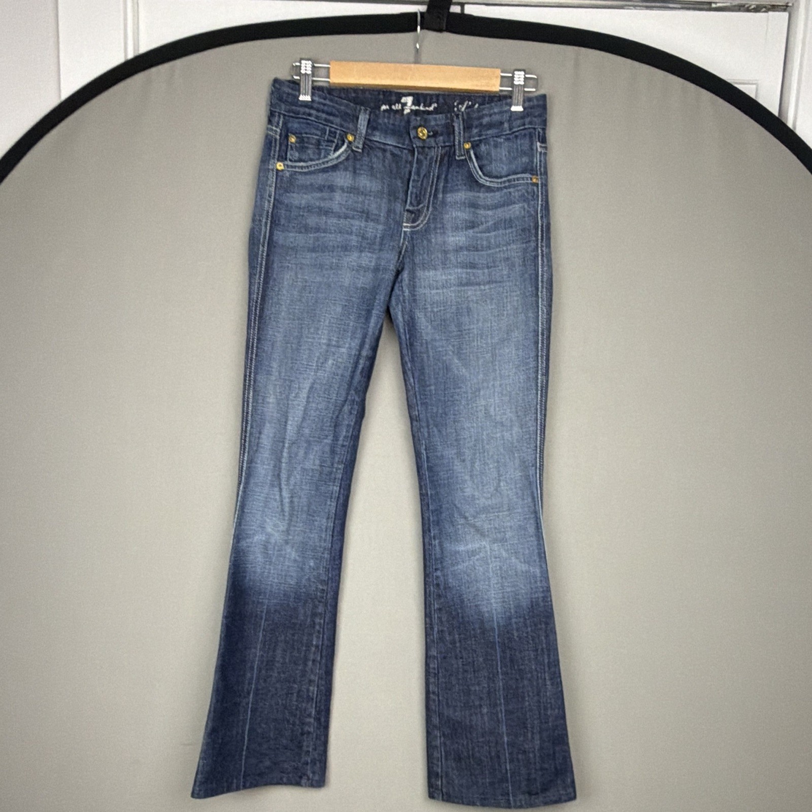 7 for All Mankind Women&rsquo;s Bootcut Jeans, Size 27, Blue Denim