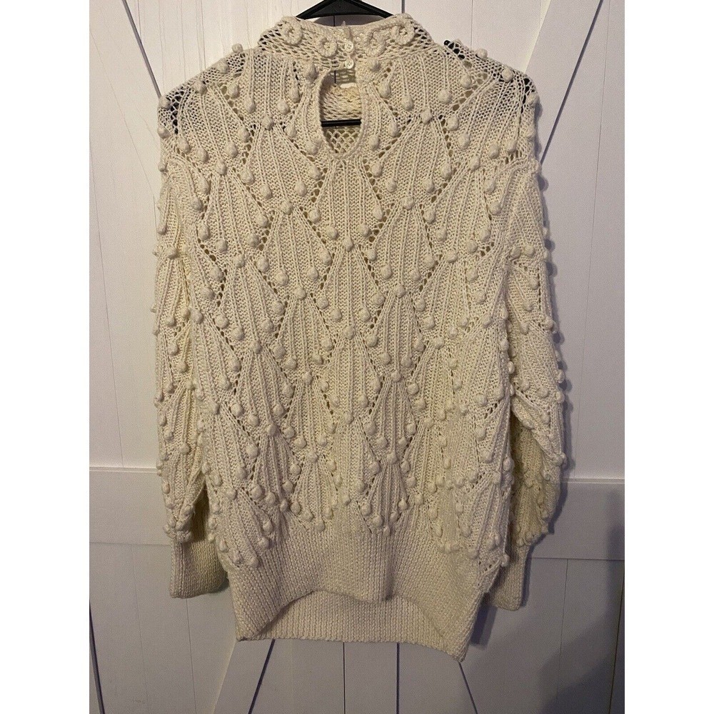 SSG Catherine Lover Vintage size M Medium sweater High Neck crochet Pom Pom