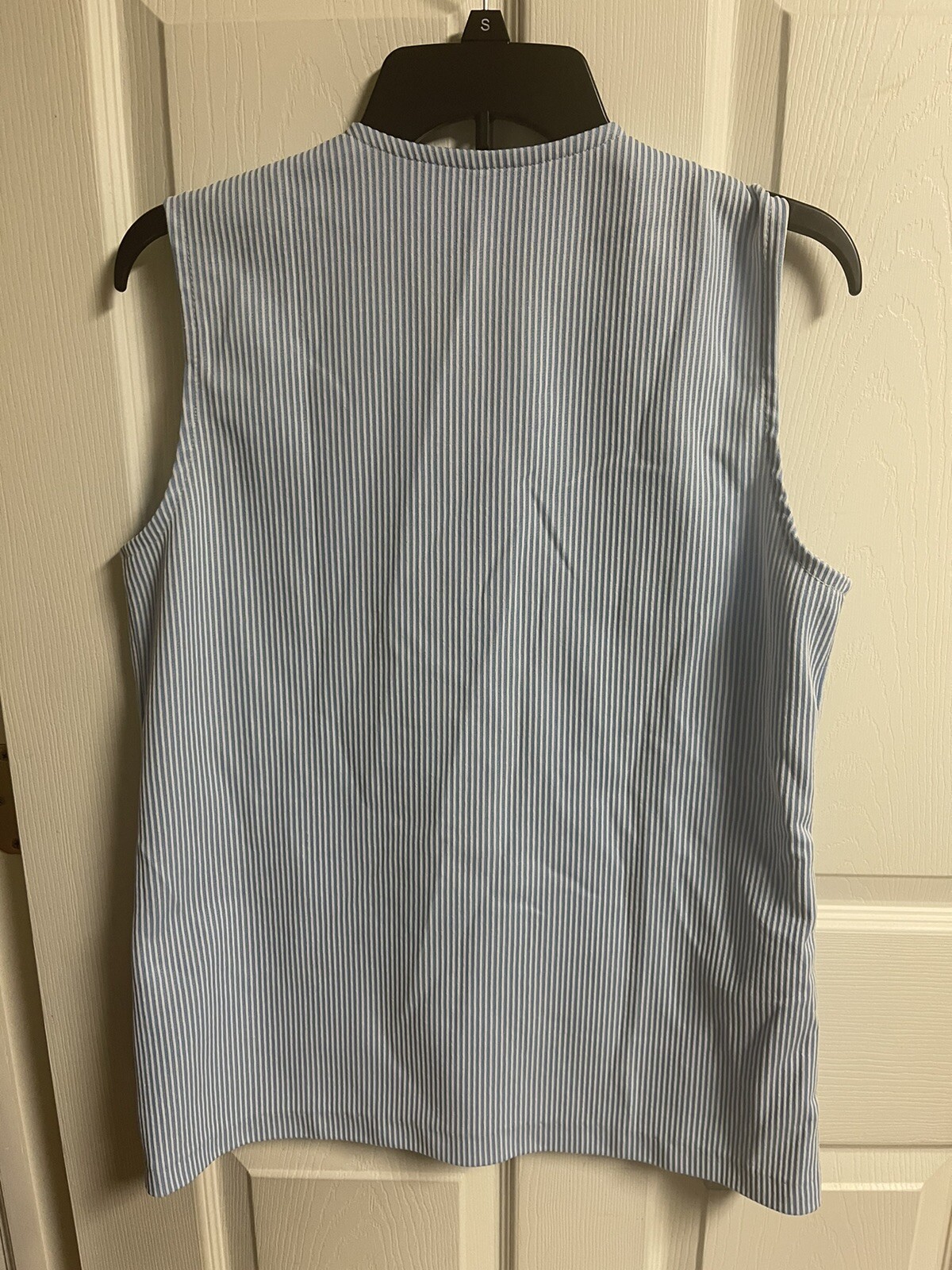 4 Pc Set VNT 70s Large 14 poly suit Skirt Vest Top Pants Blue Stretch Mod Hippy