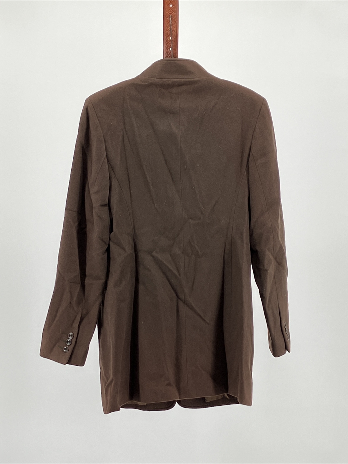 90&rsquo;s Barneys New York wool single breasted Nehru style brown jacket size 44
