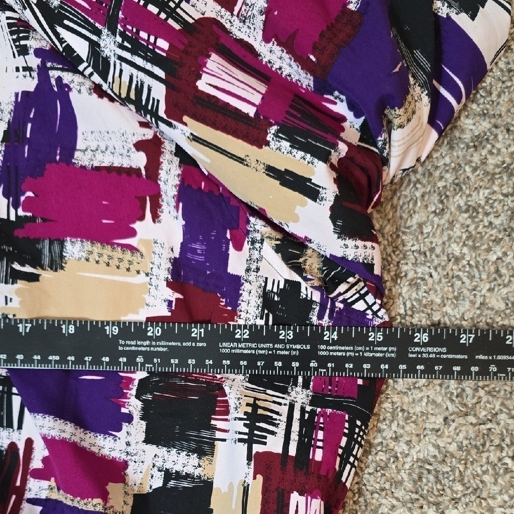 Koret Multicolor Abstract Vintage 90&rsquo;s Track Jacket Bust 25&Prime; Flat