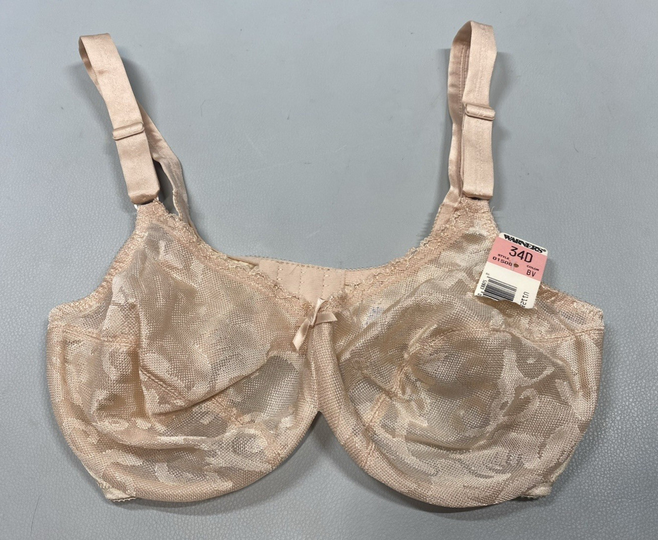 WARNER&rsquo;S Vintage Bra SIZE 34D beige nude soft cup underwire classic 01500