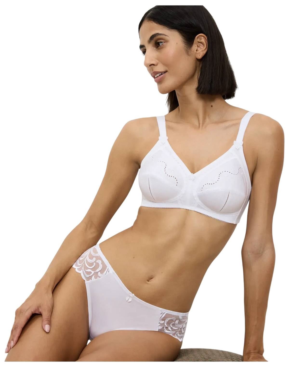 Triumph Womens Doreen Cotton Non Wired Bra – White