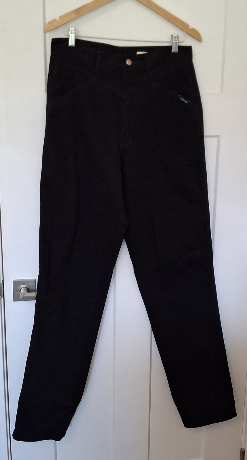 Vintage Rocky Mountain Jeans Women 33/15 Black High Rise Bareback Western Riding