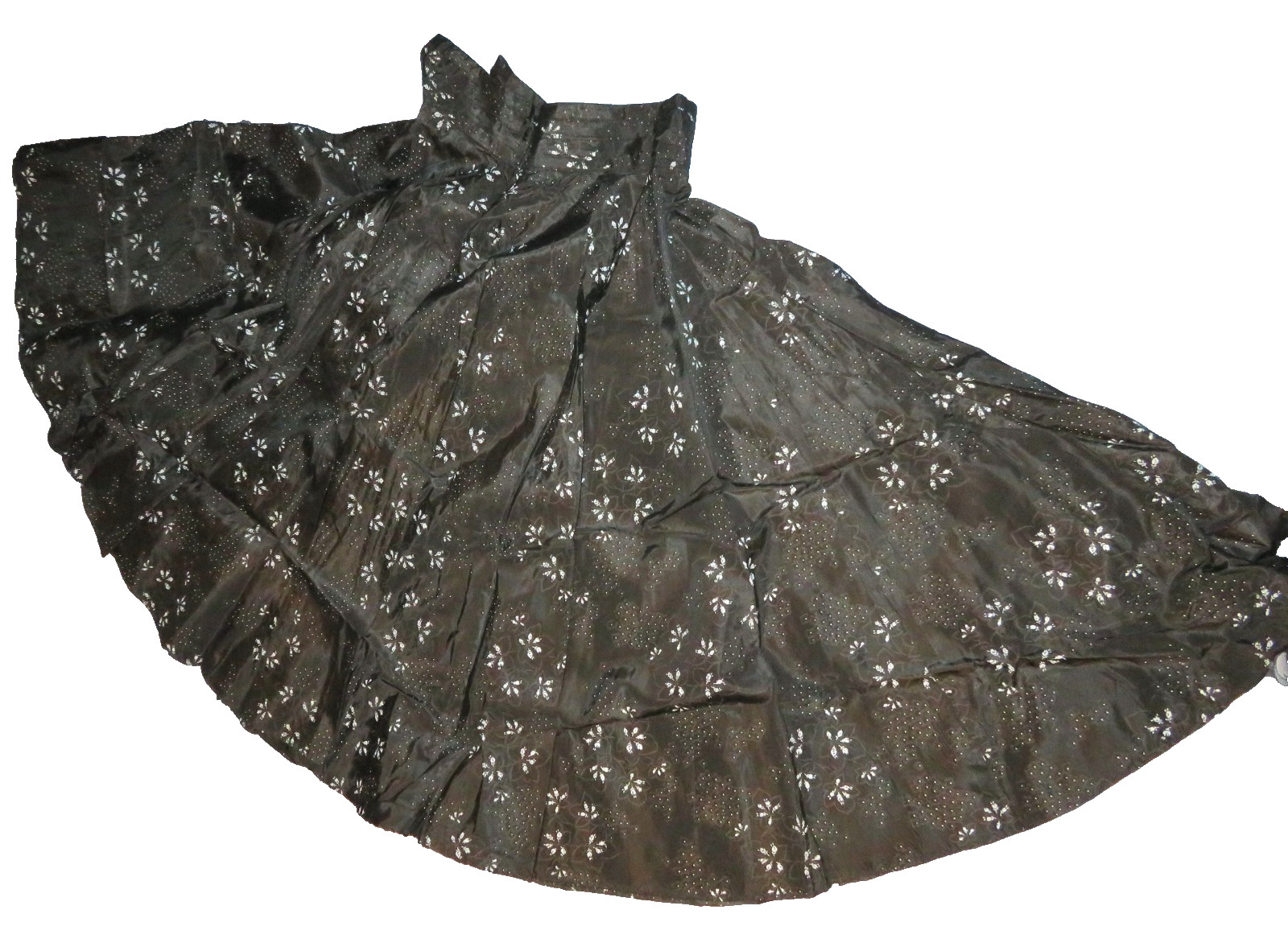 Vintage 1950s Pom Pom brand taffeta skirt. Waist approx. 26&Prime;. Side zip.