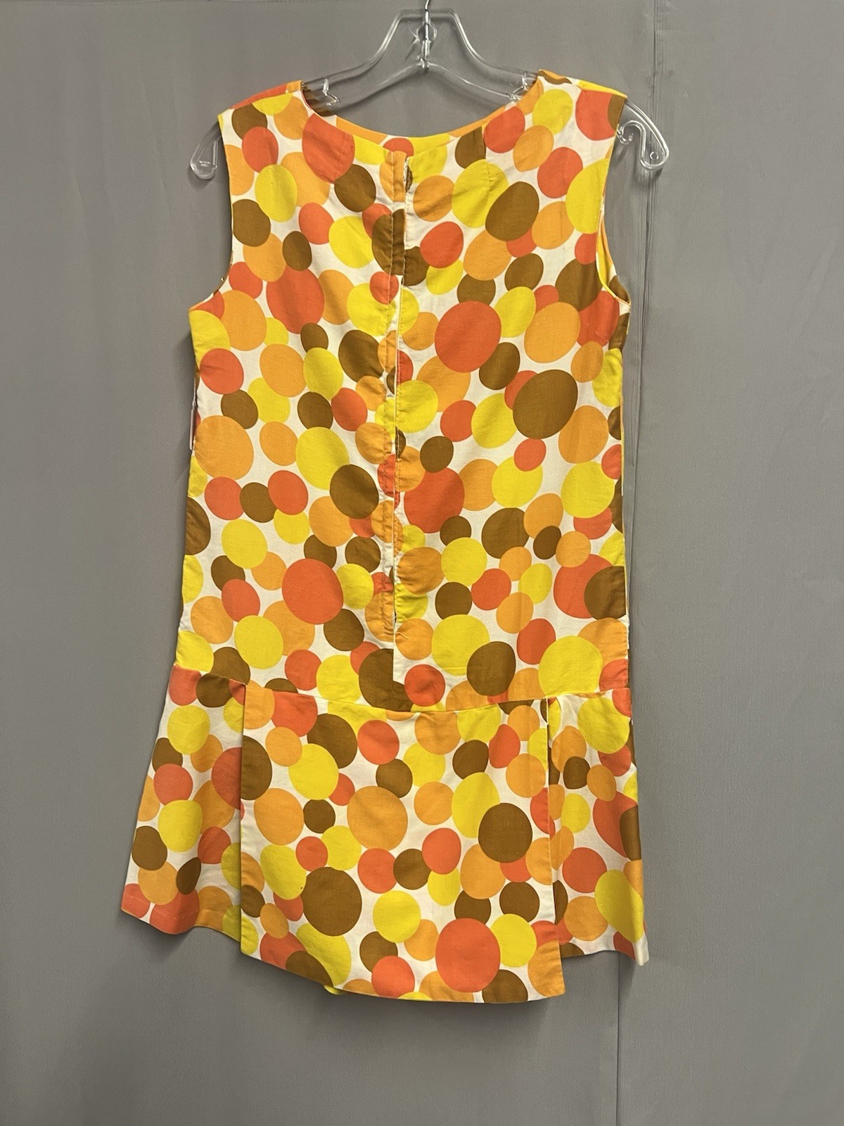 1960’s Yellow/brown/white/orange Circle Print Mini Skirt Shorts (Skort)