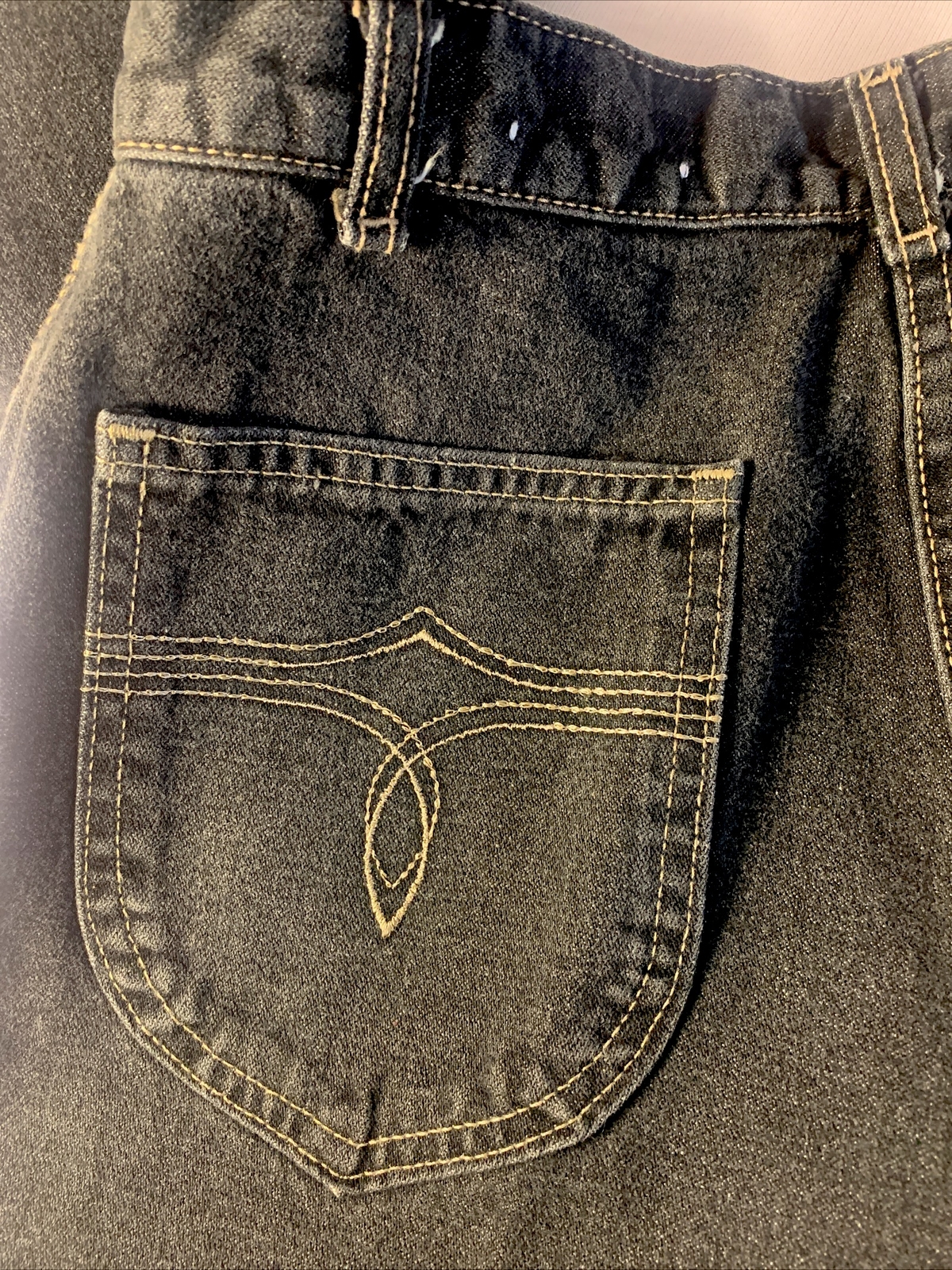 Pizzazz New York Paris Jeans Women Waist 28” X 29” Long Black