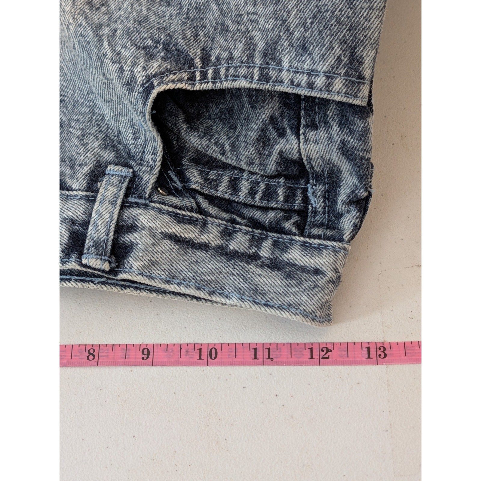 Poco Loco Vintage 80s Acid Wash High Rise Tapered Jeans Womens XS 23 24 Waist