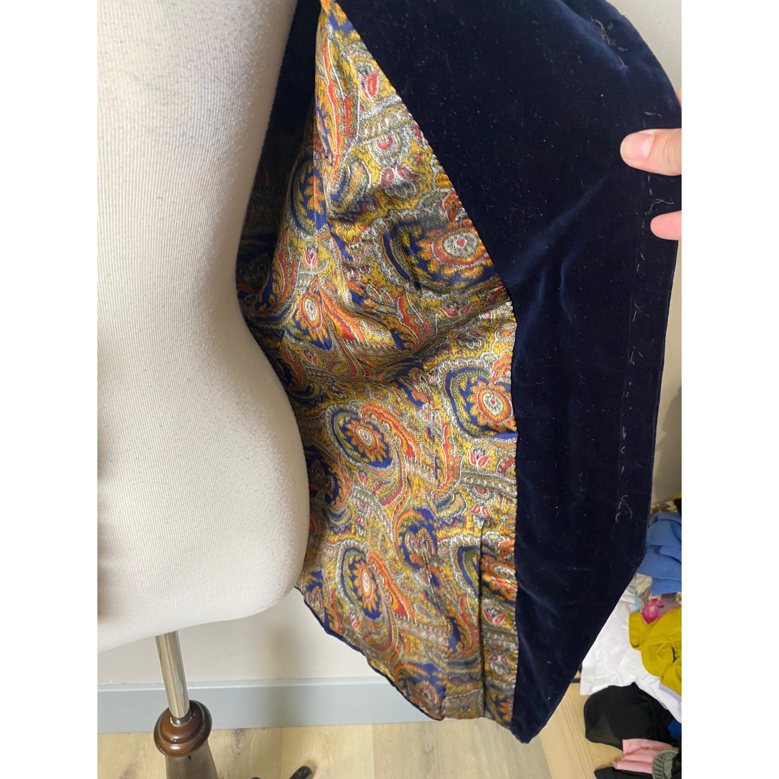 Victorian Marshall Field & Company Blue Velvet Soutache Jacket Coat 1800&rsquo;s/1900