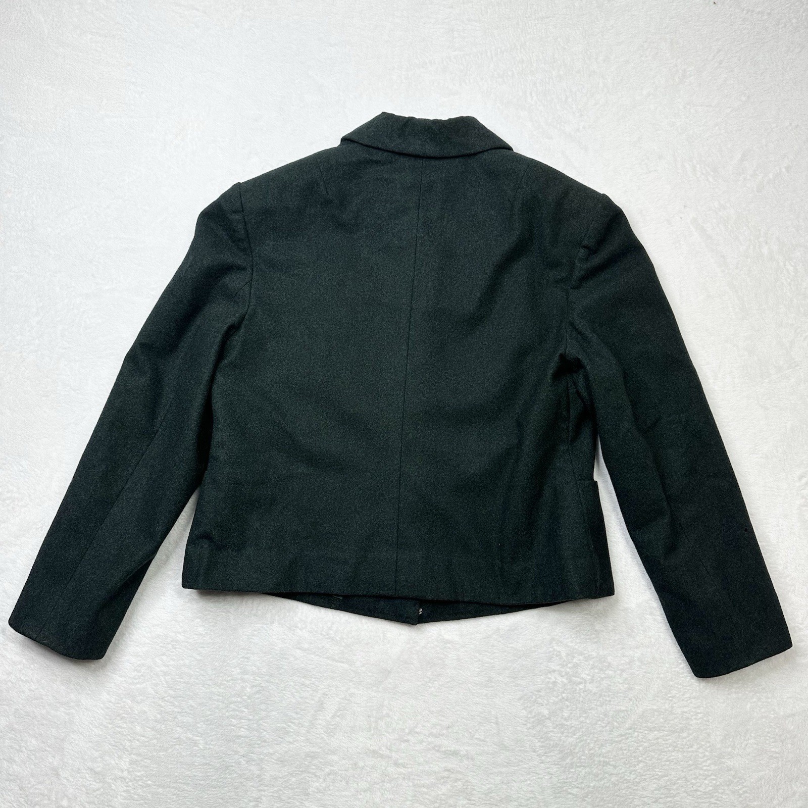Vintage Wool Jacket Womens Small Hunter Green Handmade Japan 40s 50s Jan Welch