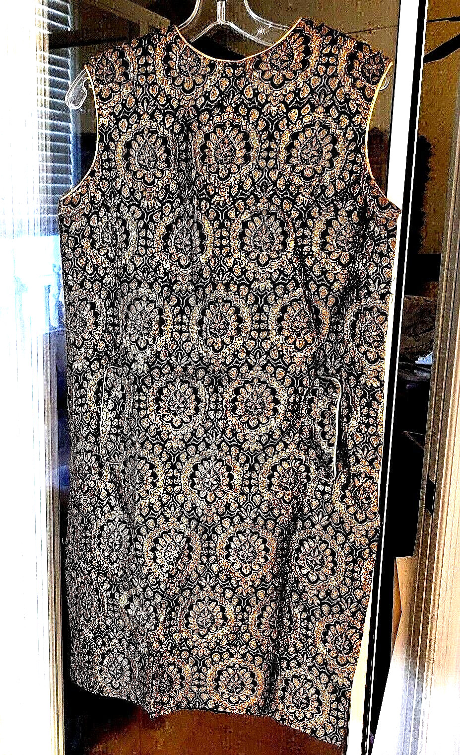 Junior Sophisticates Original-Cocktail Dress 1960s Gold Lame Sleeveless-size 12
