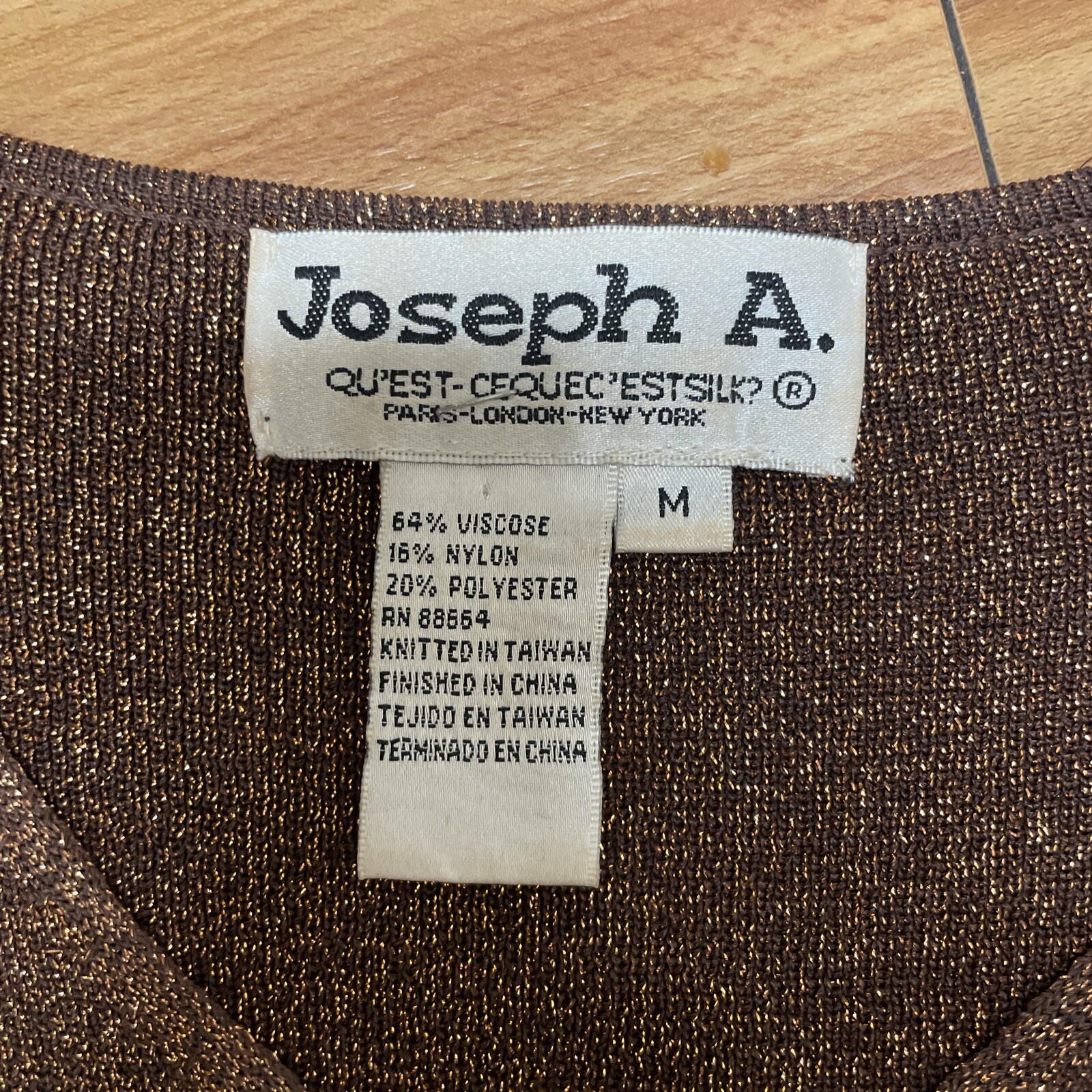 RARE- Vtg Brown & Copper Boho Crochet Top & Cardigan Sizes S/M (Joseph A.)