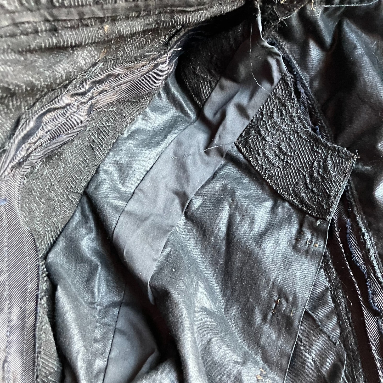 Antique Edwardian Black Wool Walking Suit XS/S