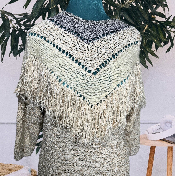 Vintage Fringe Sweater Medium