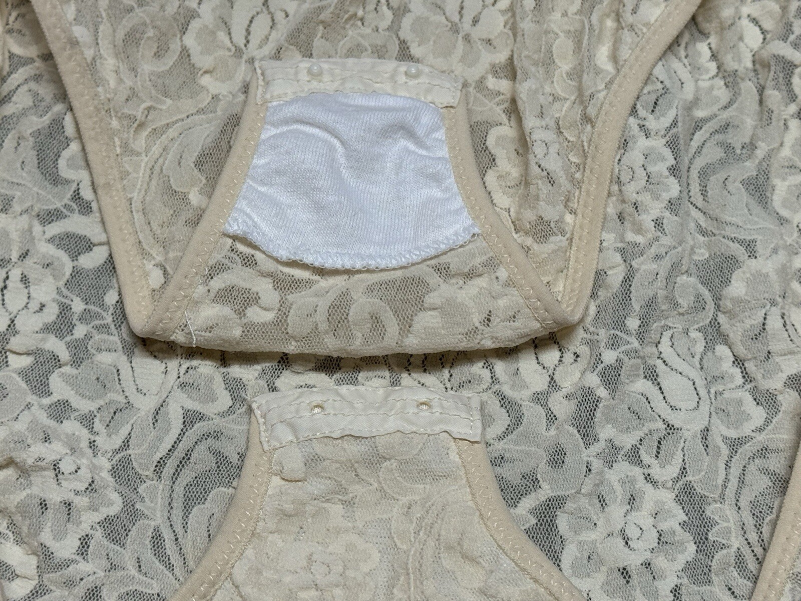 Vintage NWT Talbots Intimates Ivory Bodysuit Lingerie Lace Classic Bridal USA