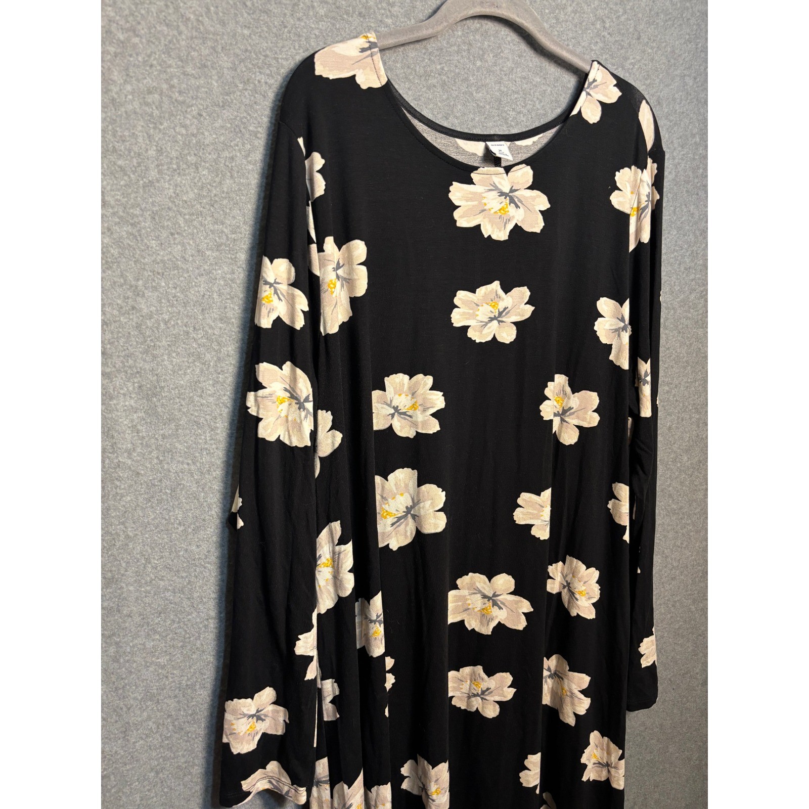 Old Navy Floral Swing Dress 2X Plus Size Cottagecore Rayon Boho Midi Dress