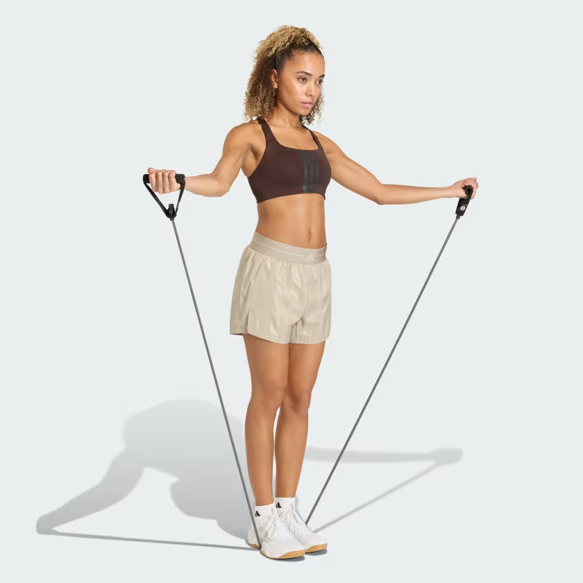 adidas women Hyperglam 3-Stripes Emboss Woven Shorts