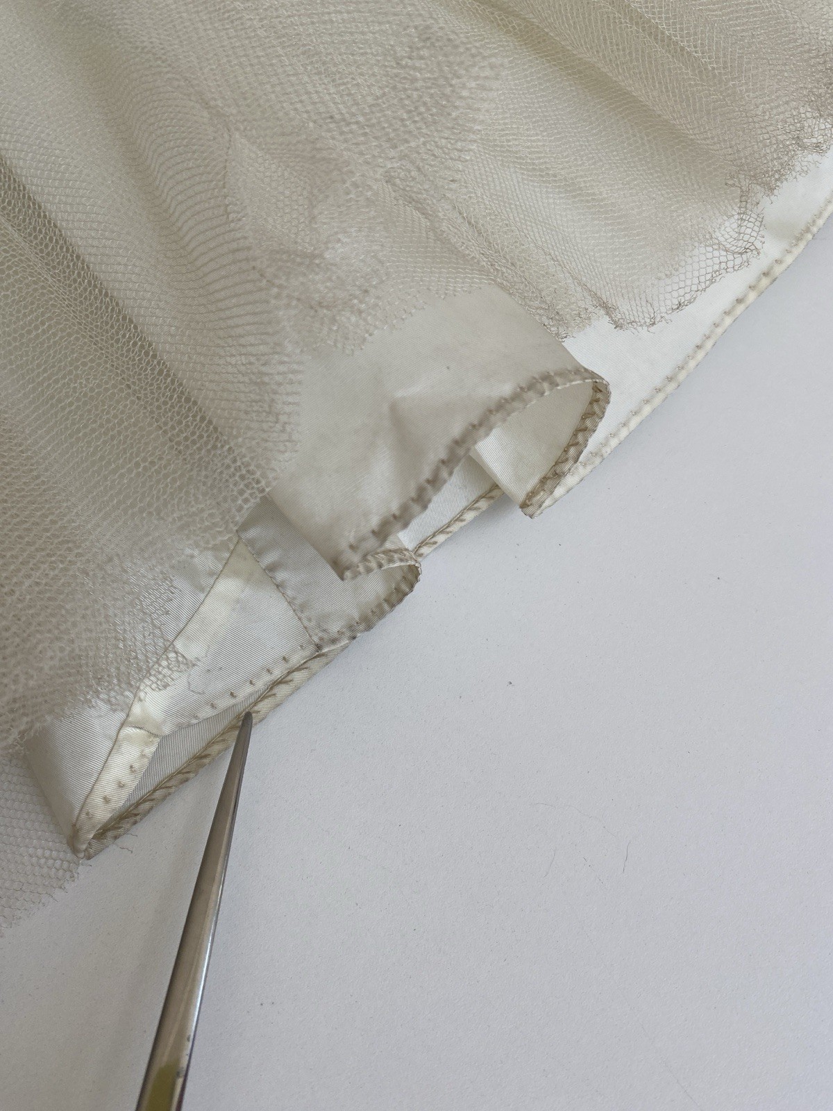Vintage 50s S Strapless cotillion party Prom dress long Ivory Tulle