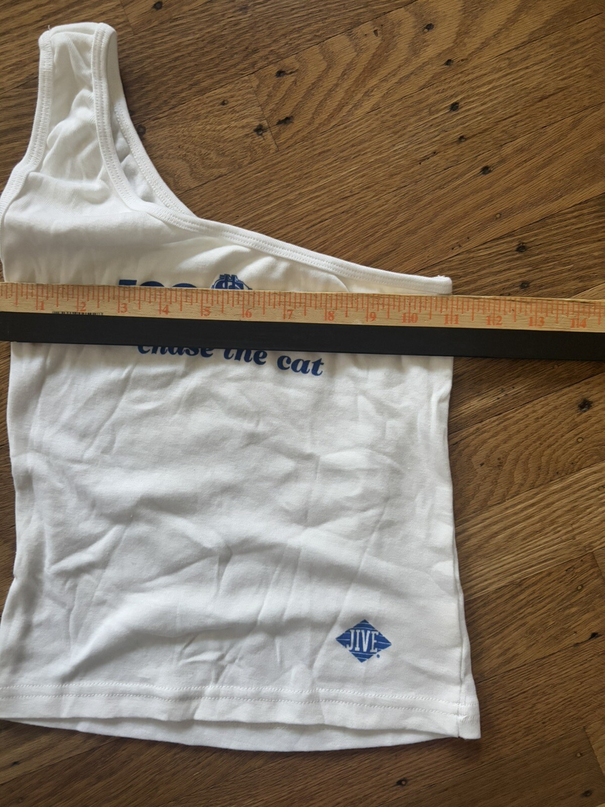 Rare 2001 TOO SHORT Chase The Cat One Shoulder Crop.Tank Top.small/made USA.SEXY