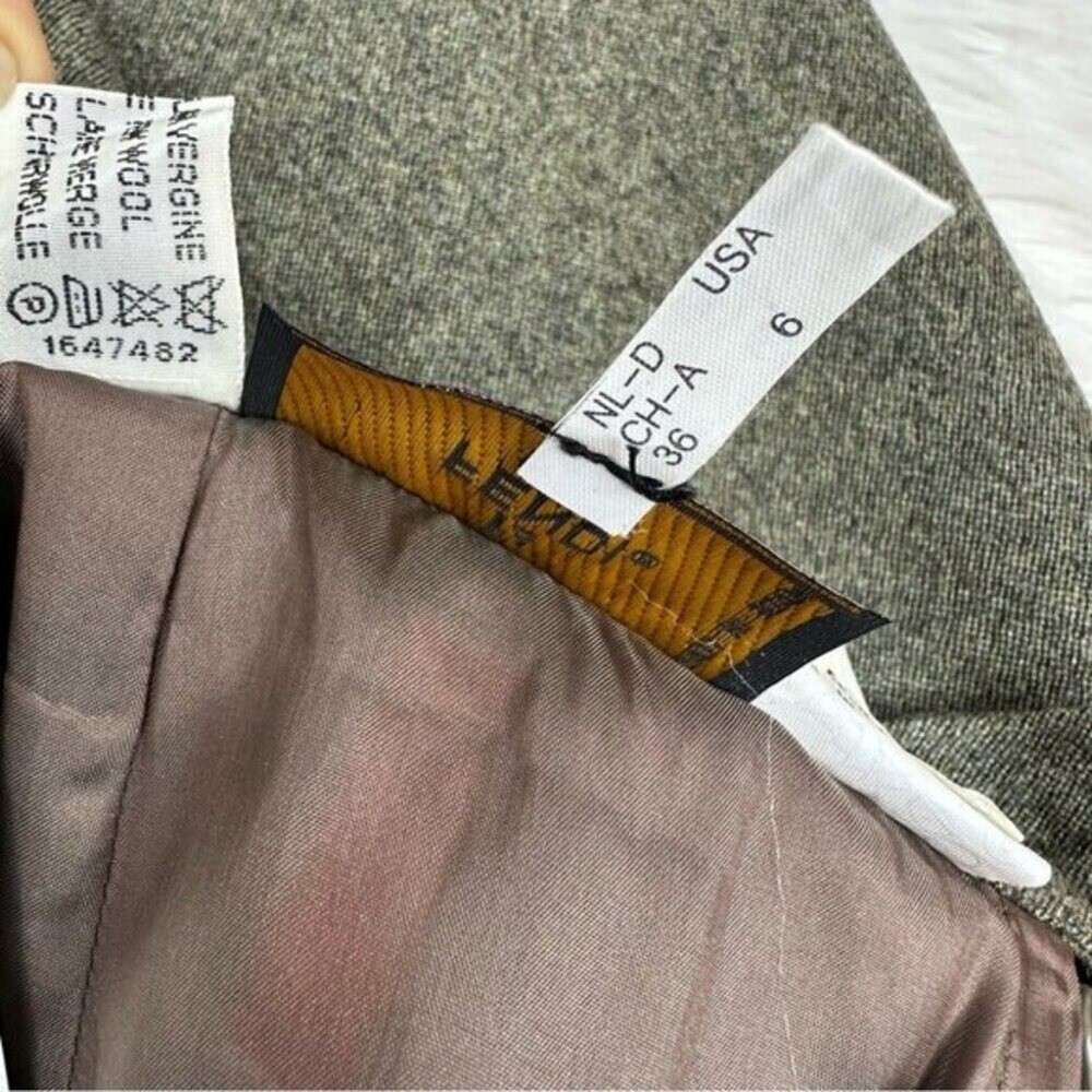 Fendi Olive Green 100% Virgin Wool Pencil Skirt Made in Italy Size FR 38/ US 25
