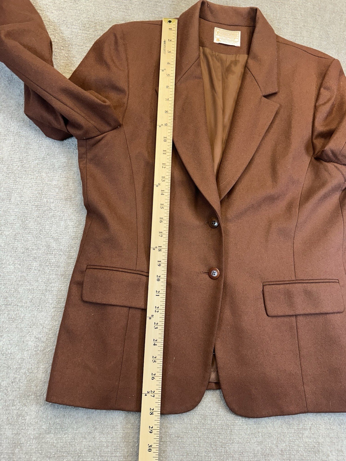VTG 70s Pendleton 100% Wool Suit Brown (copper) Sz 14