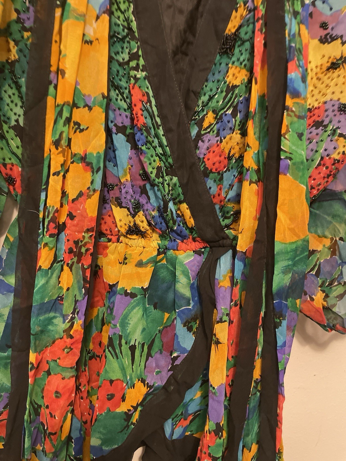 Diane Freis VTG Silk Blouse & Scarf