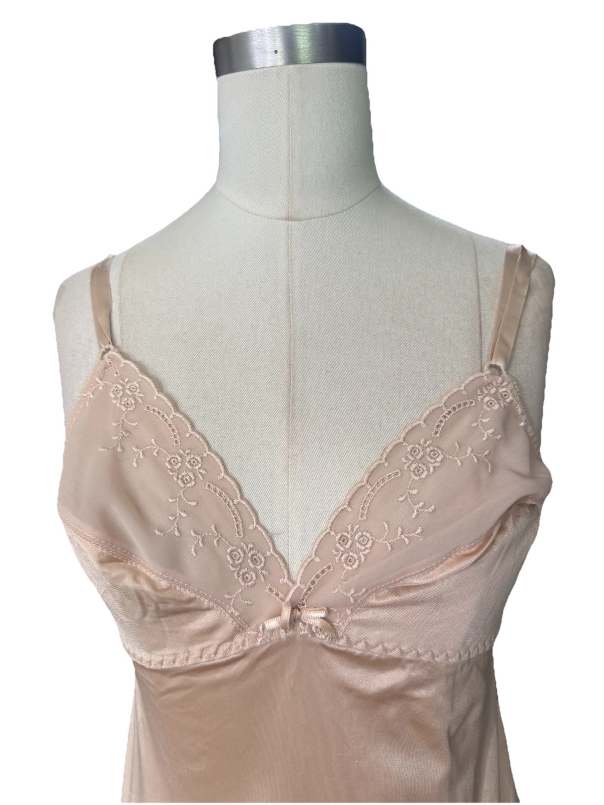 Vtg Maidenform Sweet Talk Satin Cami Black Size 34 ILGWU Union Made USA