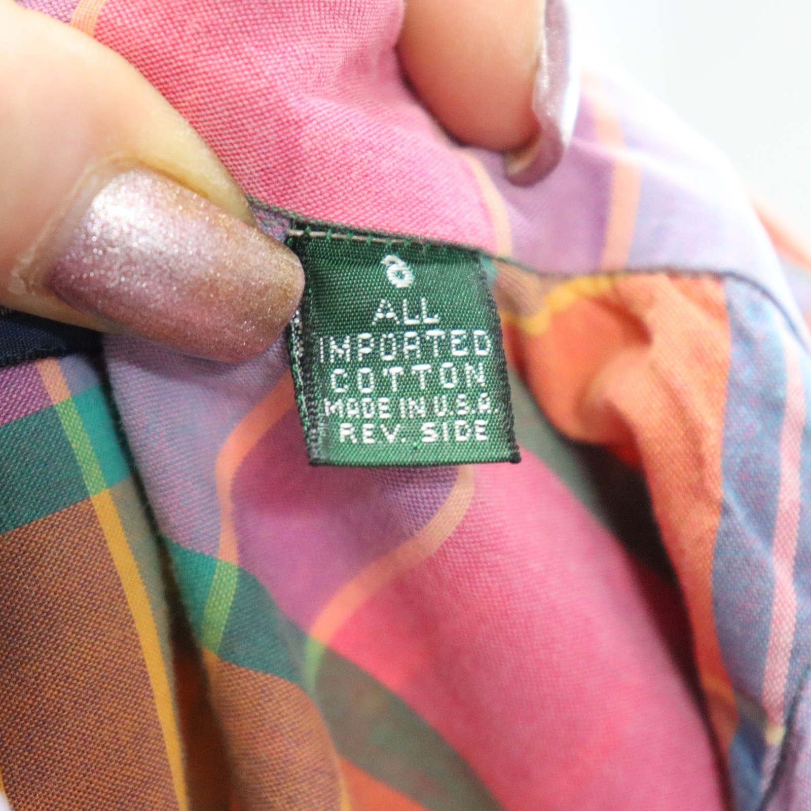 Vintage Harold’s Multicolor Plaid Button Down Shirt Retro Long Sleeve Size 8