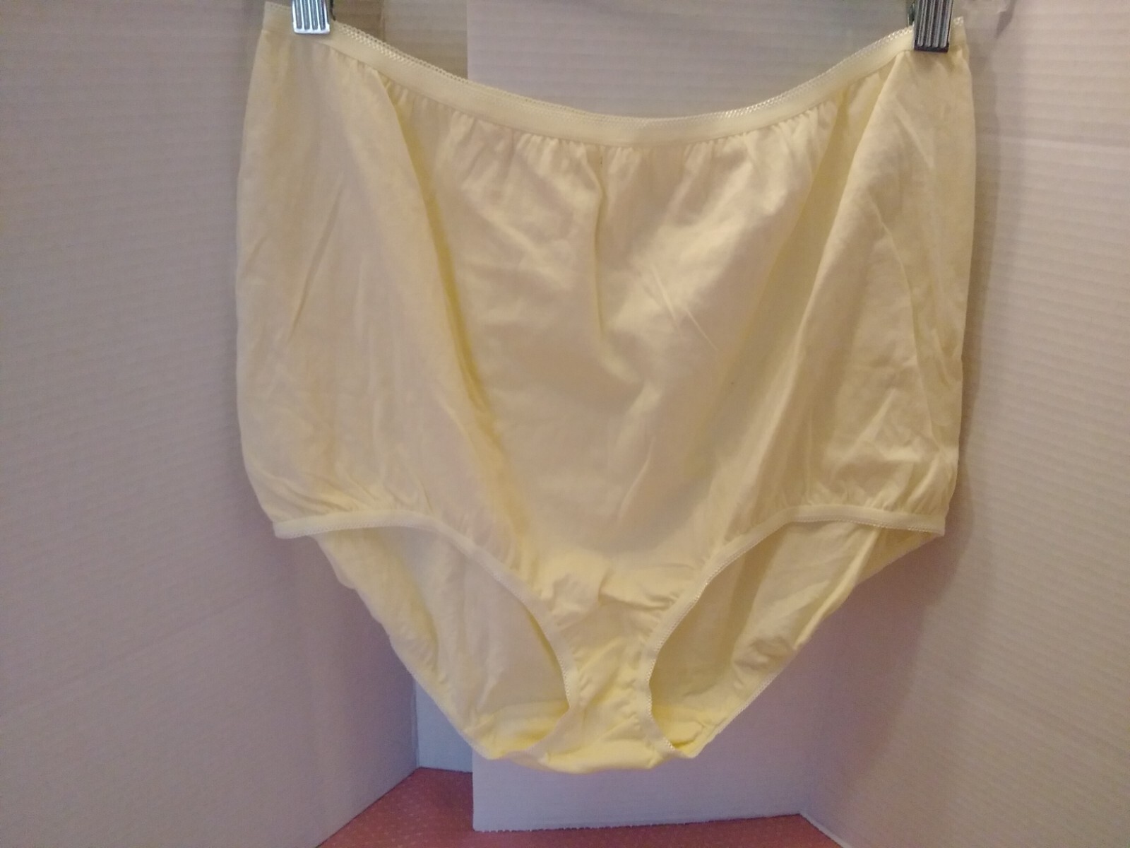 Panties Granny Soft Underscore 100% Cotton Full Brief Yellow SZ 9