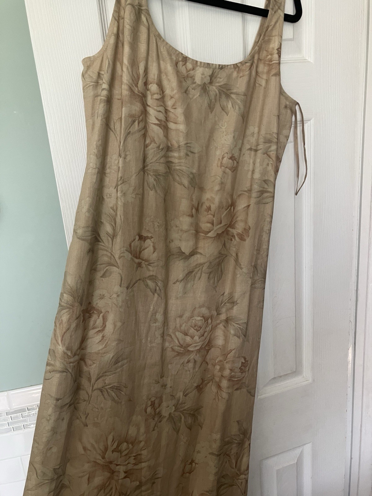 Vintage Emanuel Ungaro Liberté 100% Linen Floral Maxi Dress – Size 12