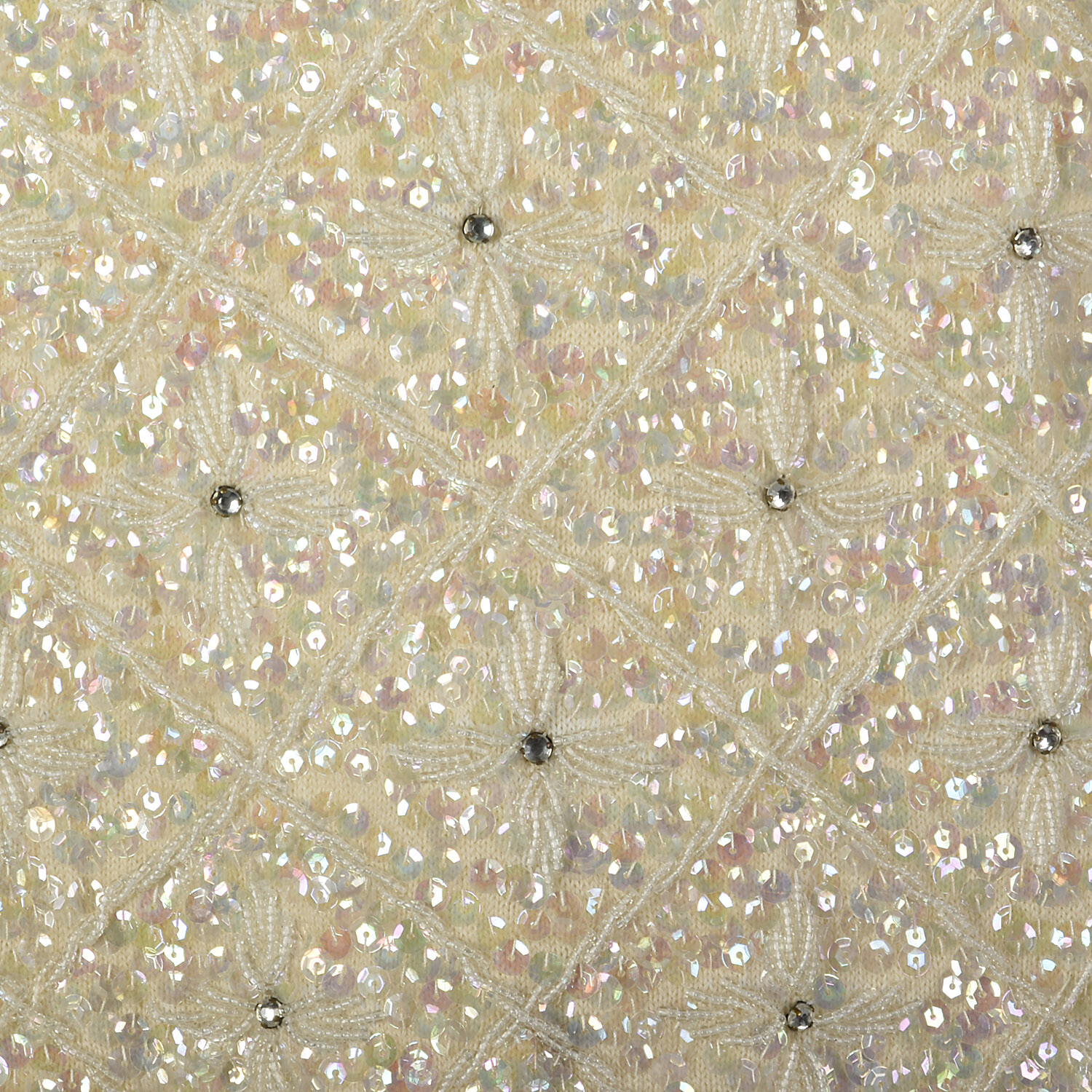 Medium 1960s Iridescent Sequin Blouse Vintage Sleeveless VTG 60s Wedding Top