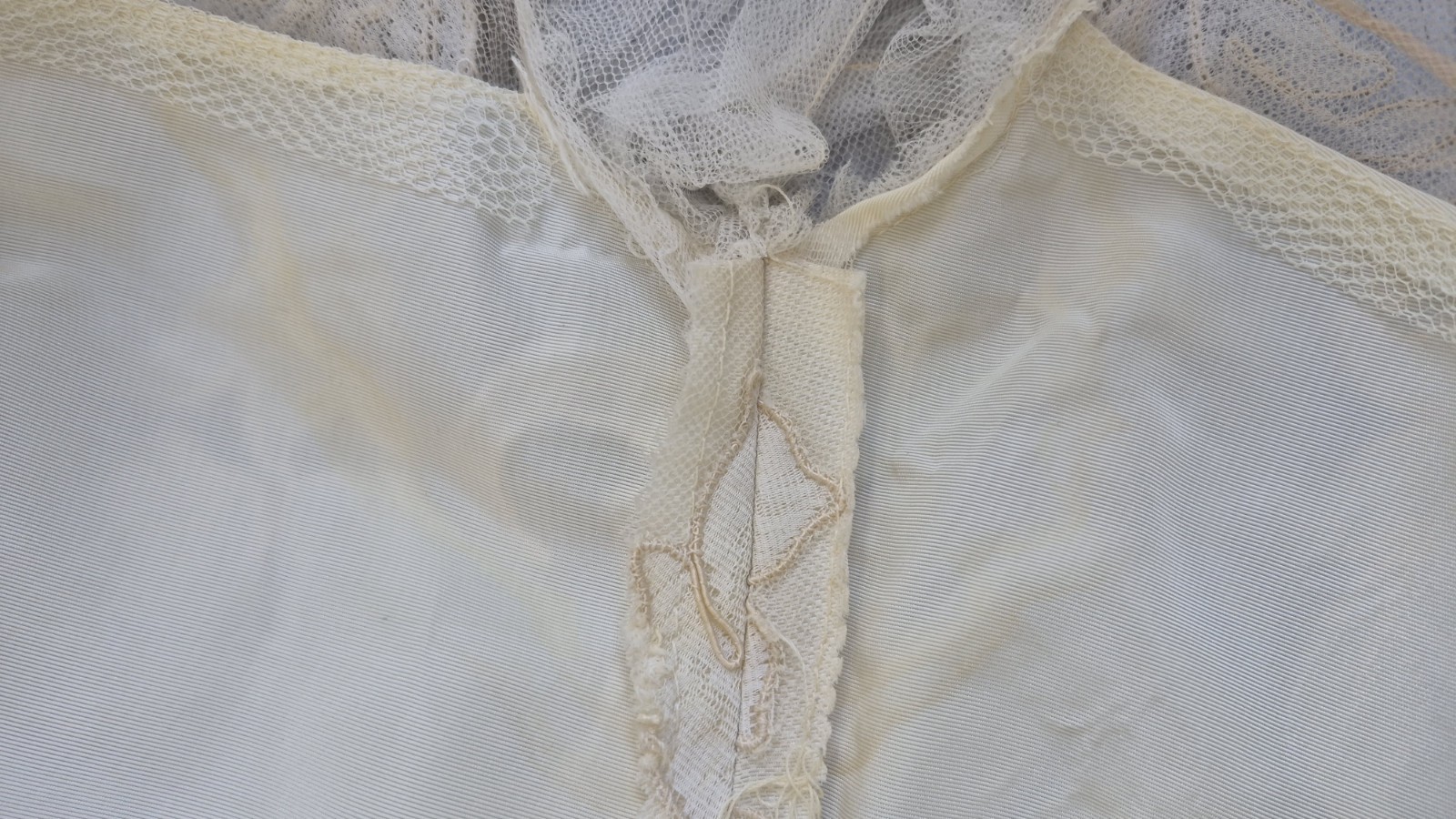 Vintage 1940/50s Ivory Tulle Netting Dress by SMARTWEAR EMMA LANGE – Size XS/S