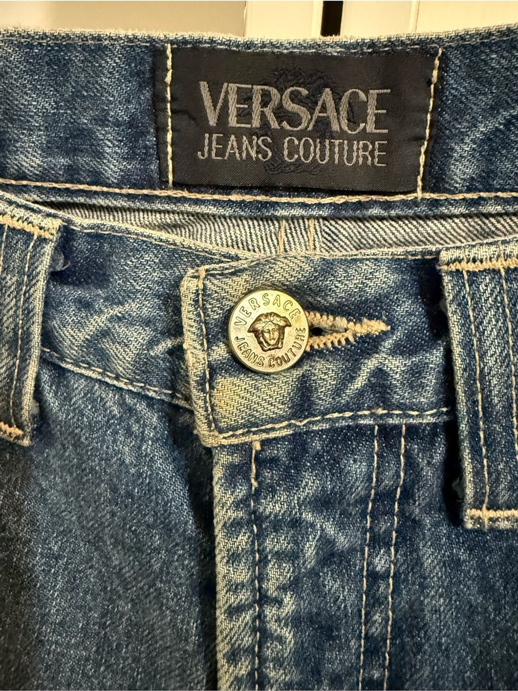 Versace Jeans Couture Medium Wash Relaxed High Waist Jeans 32| 46