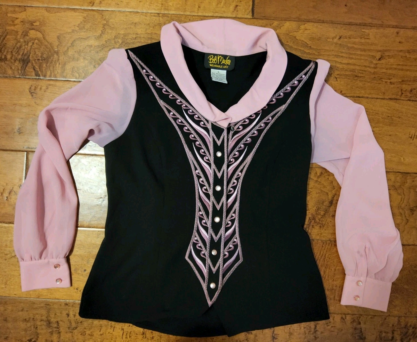 Vintage Bob Mackie Wearable Art Womens Small Embroidered Thread