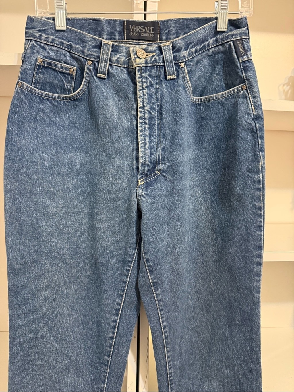 Versace Jeans Couture Medium Wash Relaxed High Waist Jeans 32| 46