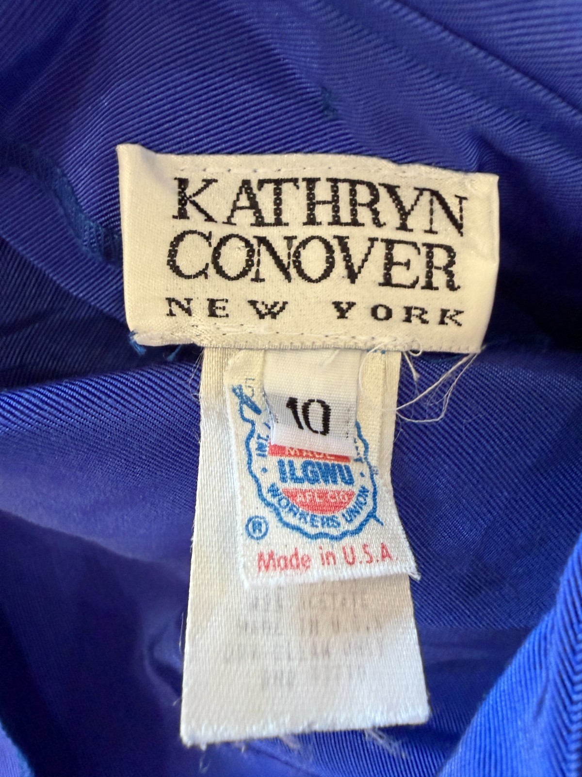 Kathryn Conover New York Vintage 1980&rsquo;s ILGWU tag blue formal tea length dress
